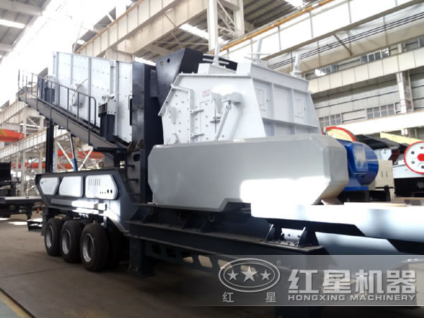 時產200噸青石流動磕石子機-配反擊破 時產200噸青石流動磕石子機-配反擊破