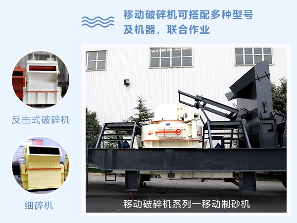 時產200噸移動帶輪胎石灰石破碎機:搭載制砂機 時產200噸移動帶輪胎石灰石破碎機:搭載制砂機