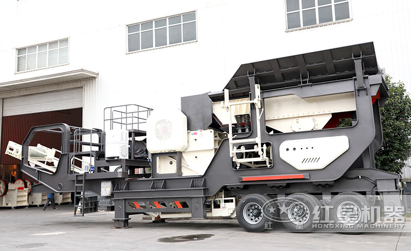 河南鵝卵石移動破碎站，車載行走