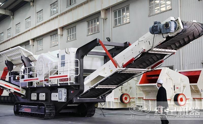 履帶車載移動碎石機，遙控作業，靈活機動，轉場自由