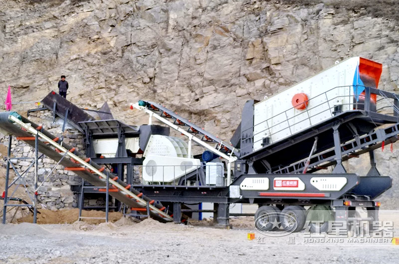 可全天作業不休息的移動建筑用砂生產線現場