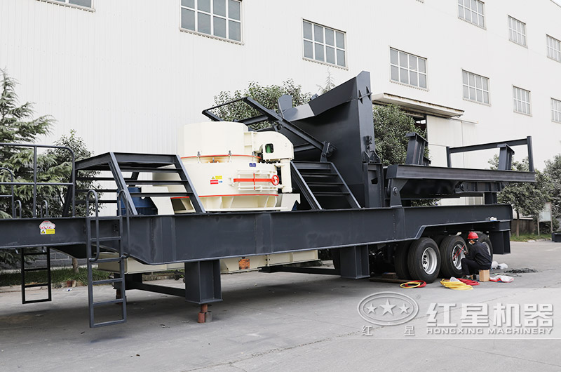 移動沖擊式制砂機，碎砂+篩分，級配合理