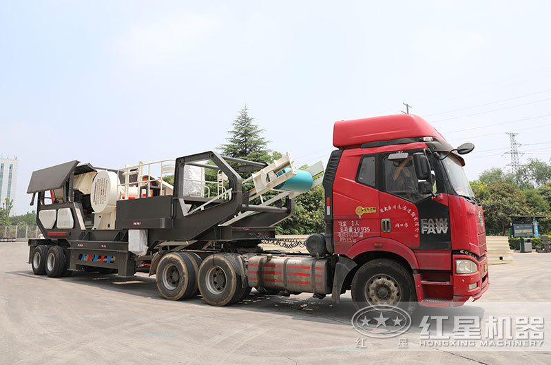 車載碎石機設備直接開往客戶現場 車載碎石機設備直接開往客戶現場