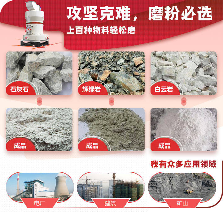 雷蒙磨粉機應用廣泛 雷蒙磨粉機應用廣泛