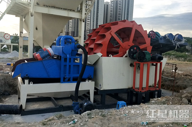 機制砂洗砂脫水現(xiàn)場 機制砂洗砂脫水