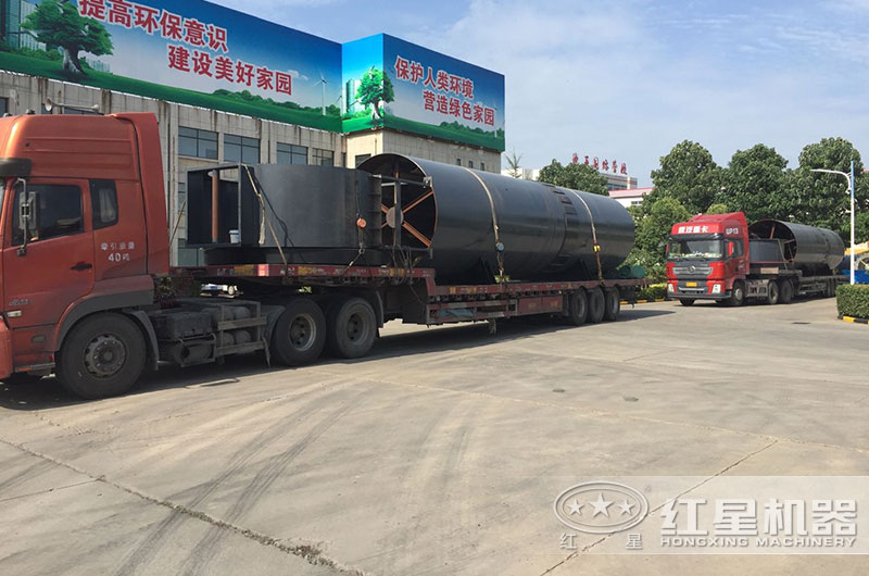 大型煤泥烘干機裝車發貨現場 大型煤泥烘干機裝車發貨現場