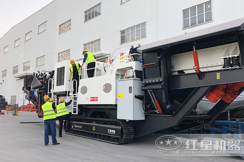 客戶來廠考察洞渣碎石加工設備 客戶來廠考察洞渣碎石加工設備