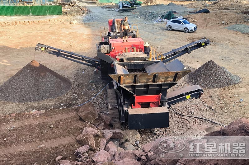 移動式打沙機建筑垃圾破碎現(xiàn)場 移動式打沙機建筑垃圾破碎現(xiàn)場