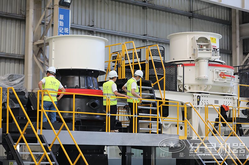 客戶來廠考察機制砂生產設備 客戶來廠考察機制砂生產設備